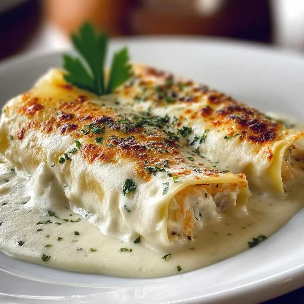 Creamy Baked Crab Cannelloni