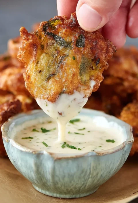 Ultimate Crunchy Fried Pickle Fritters Tangy Brined Pickles