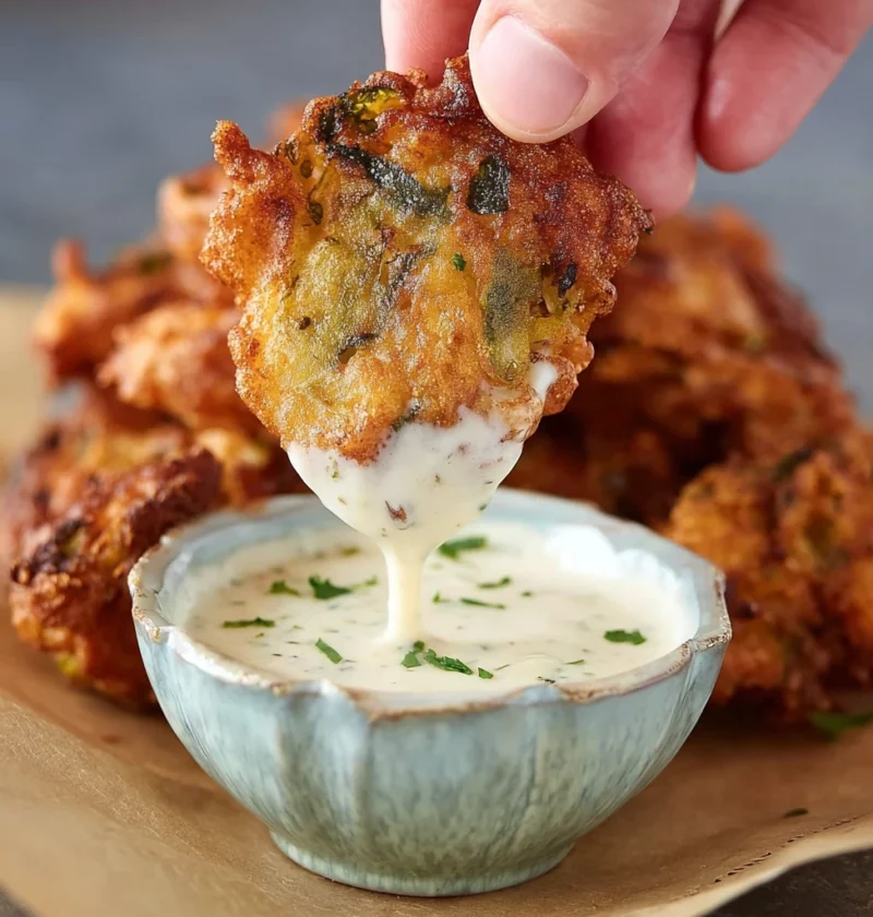 Ultimate Crunchy Fried Pickle Fritters Tangy Brined Pickles