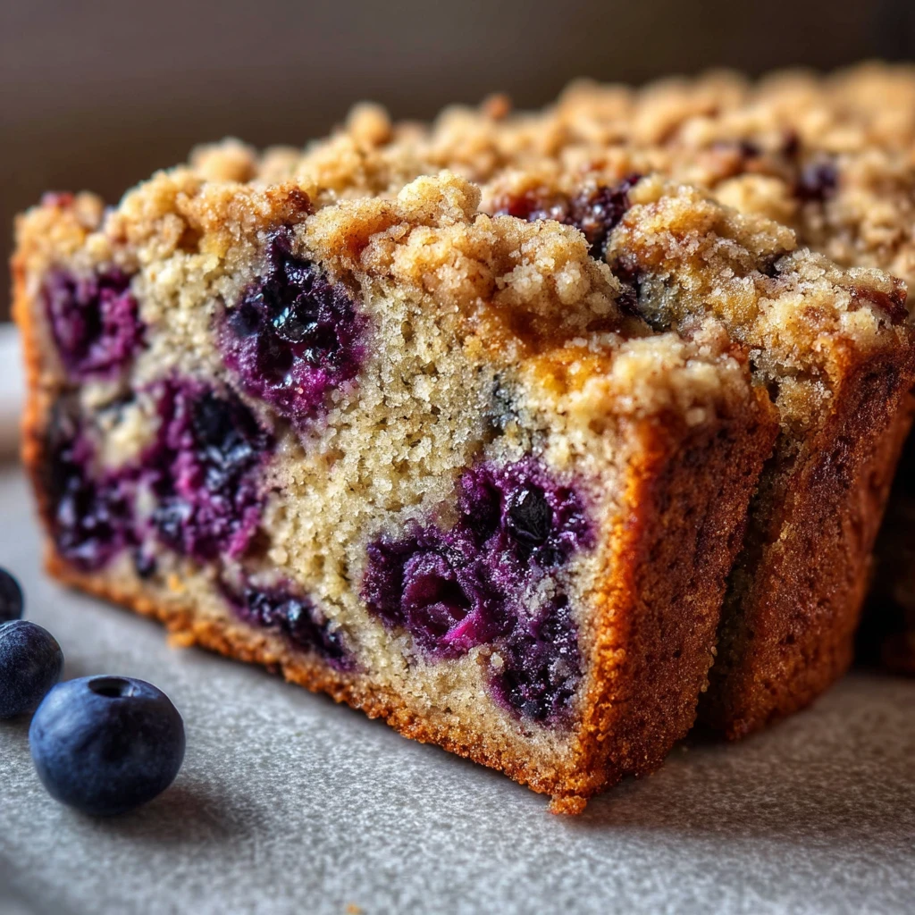 Amazing Blueberry Banana Bread Slices