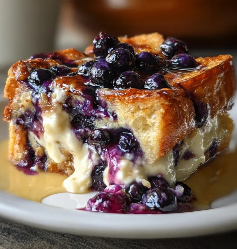 Blueberry Cream Cheese French Toast Casserole
