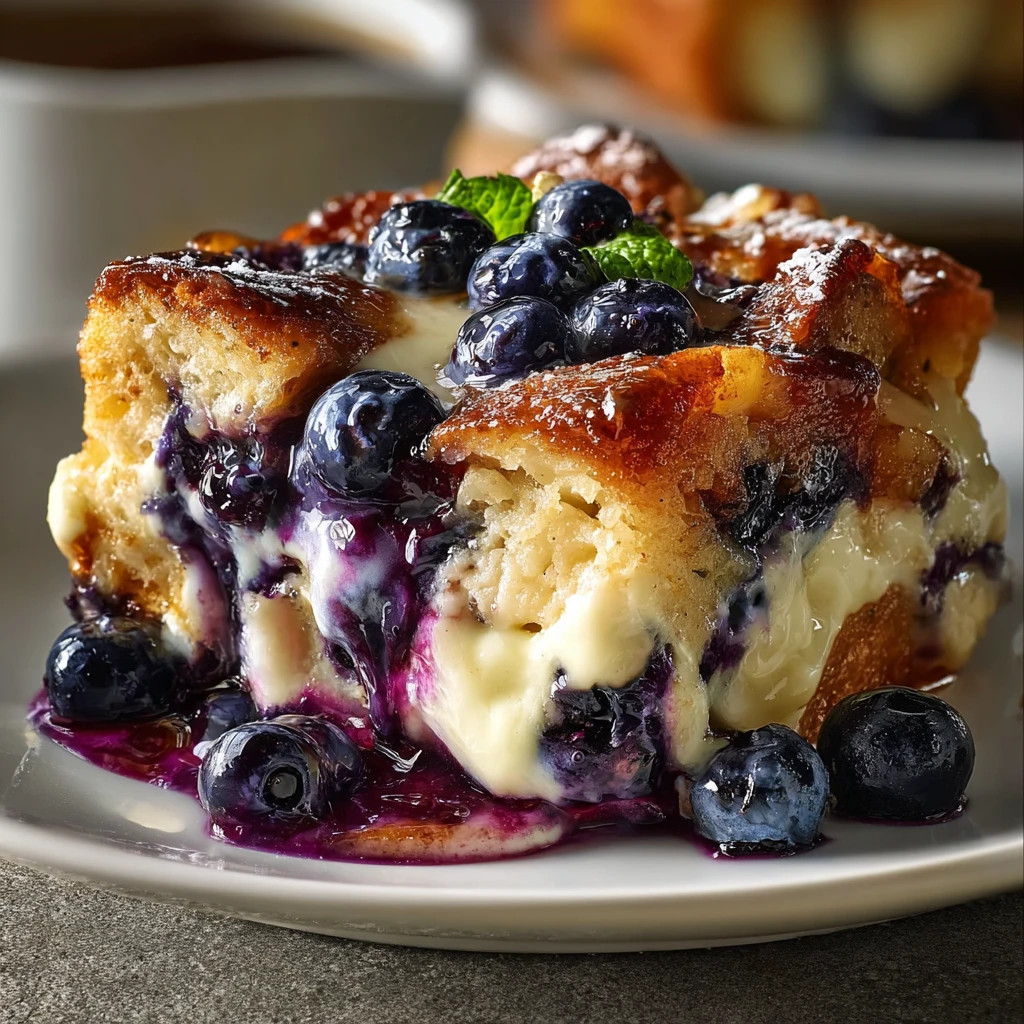 Blueberry Cream Cheese French Toast Casserole