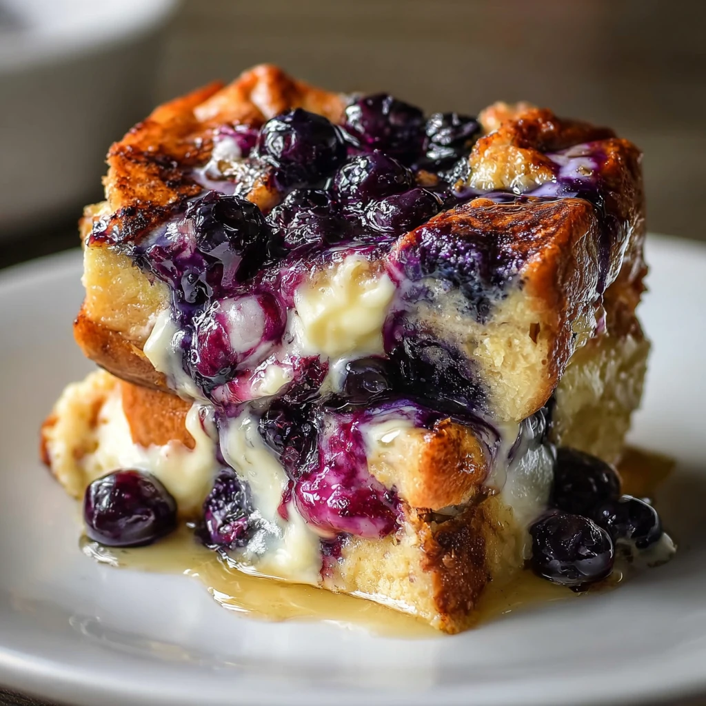 Blueberry Cream Cheese French Toast Casserole