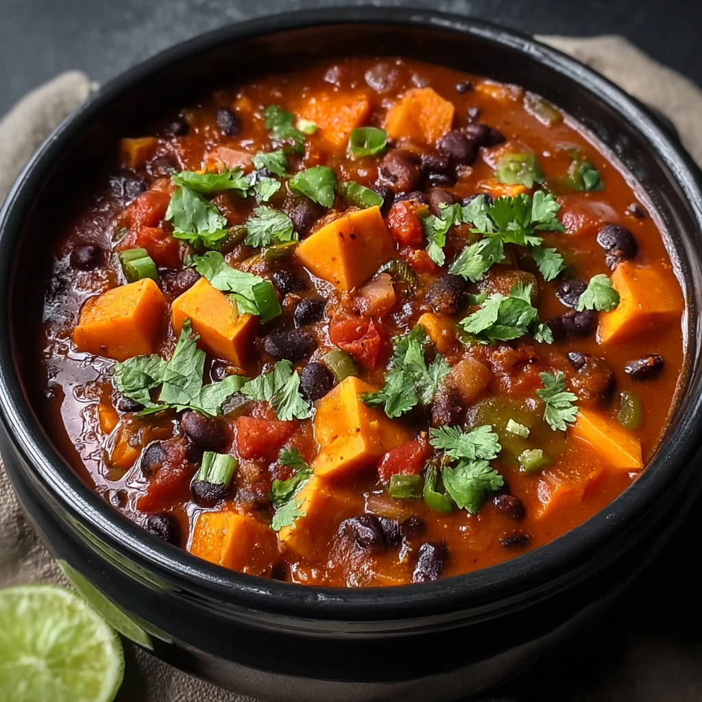Delicious Slow Cooker Sweet Potato Black Bean Chili Awaits!