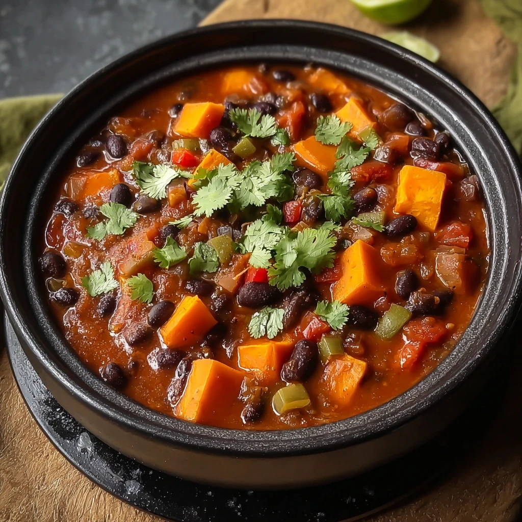 Delicious Slow Cooker Sweet Potato Black Bean Chili