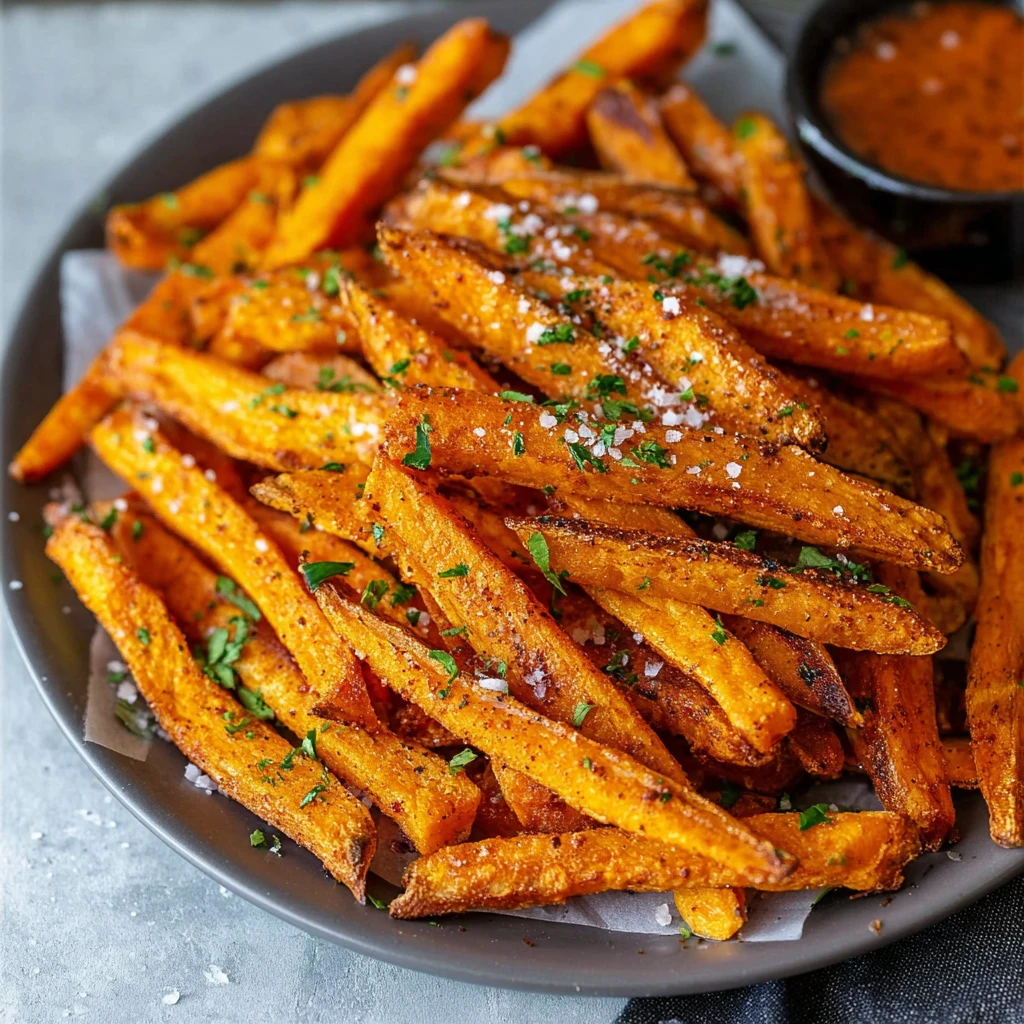 Oven Baked Sweet Potato Fries Crispy Recipe