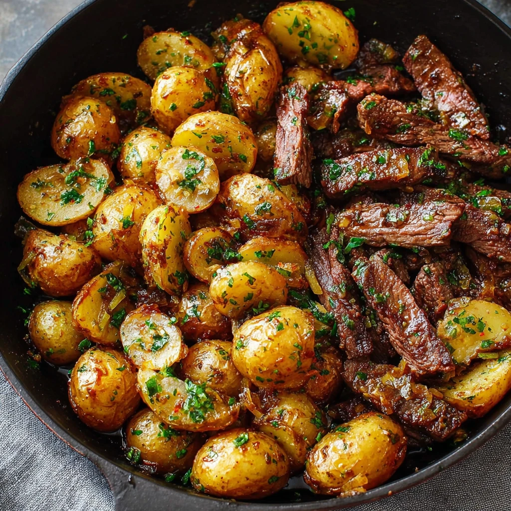 Garlic Butter Steak And Potatoes Skillet: Easy Dinner Recipe