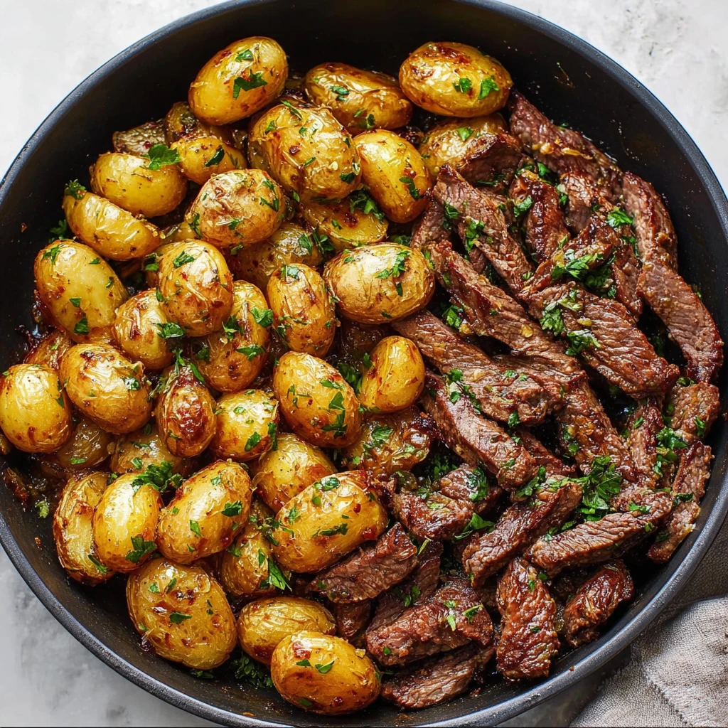 Garlic Butter Steak Potatoes Skillet Dinner Recipe