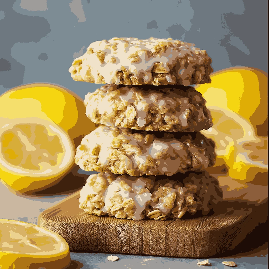 Lemon Oatmeal Nobake Cookies Recipe Zingy Treat