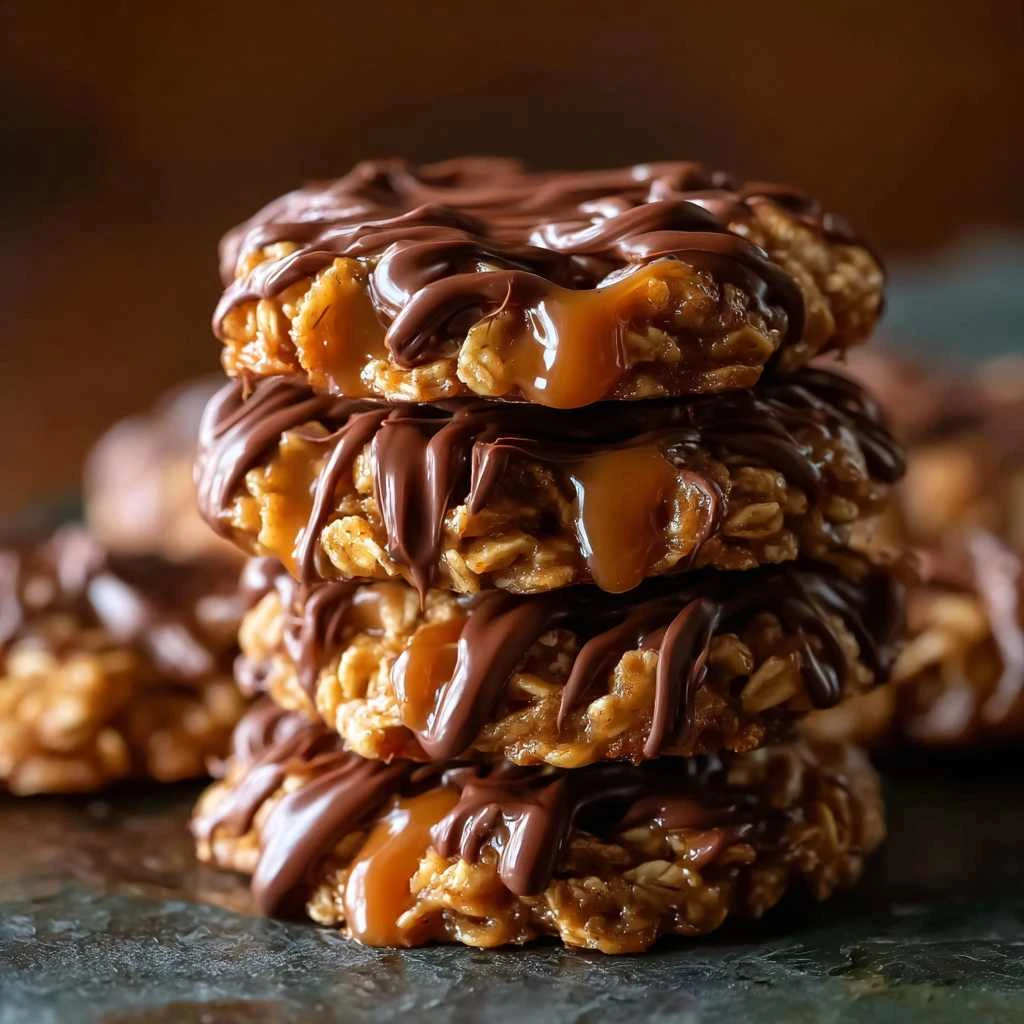 Nobake Salted Caramel Cookies