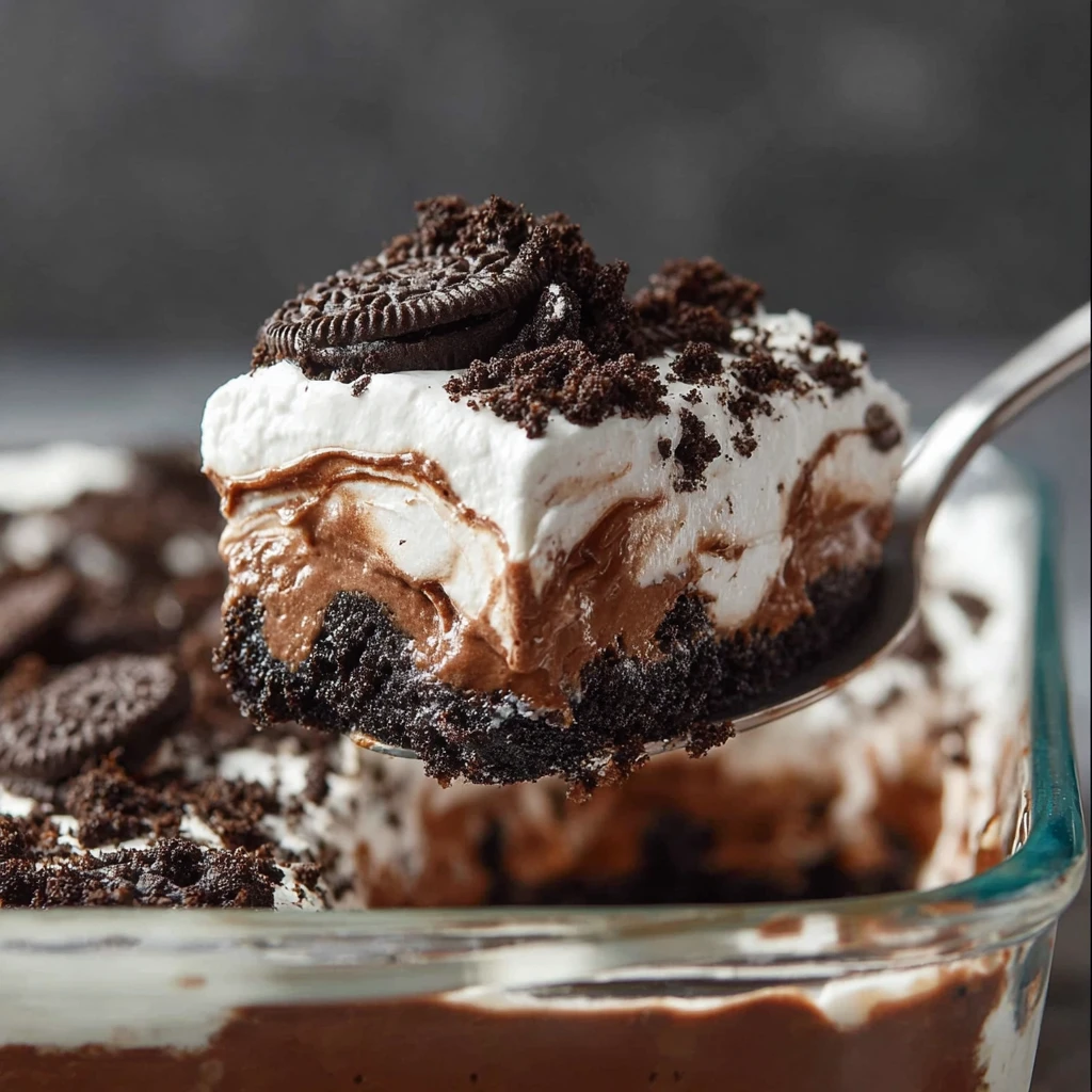 Oreo Layered Dessert Delight Chocolate Pudding Recipe
