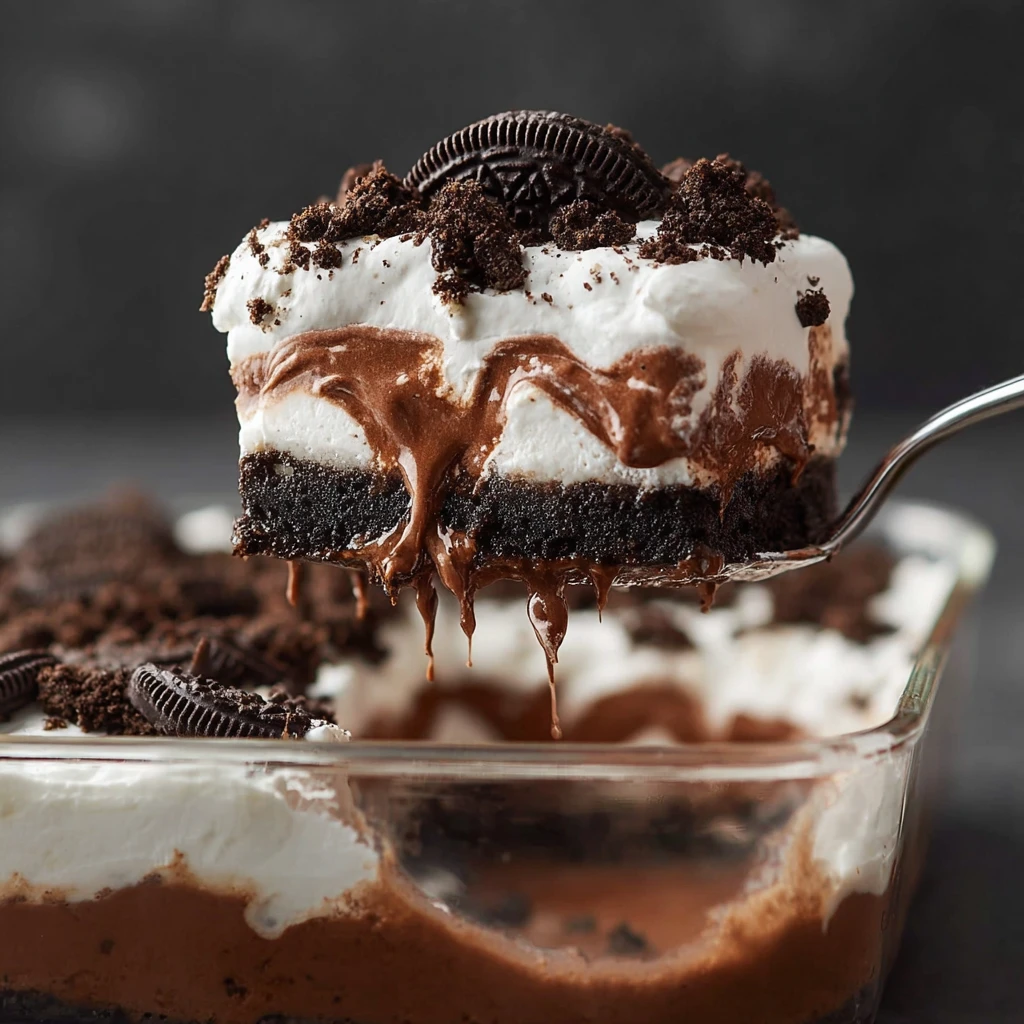 Oreo Layered Dessert Delight Chocolate Pudding Recipe