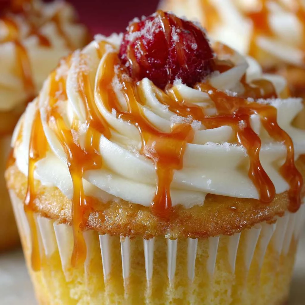 Peach Raspberry Heaven Cupcakes