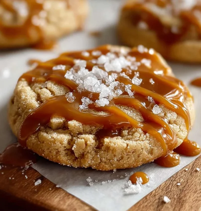 Salted Caramel Cheesecake Cookies Soft Gooey Delight