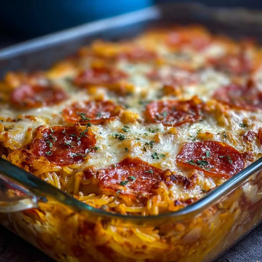 Spaghetti Pizza Casserole