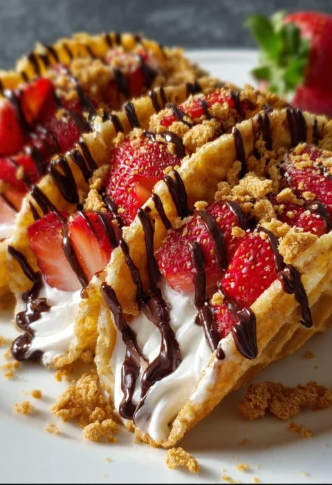 Strawberry Crunch Cheesecake Tacos