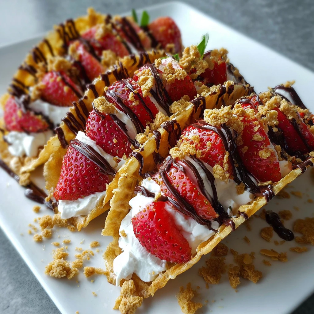 Strawberry Crunch Cheesecake Tacos