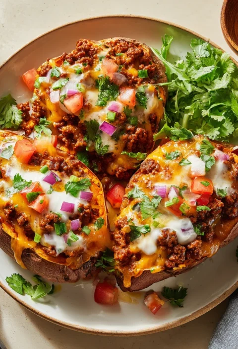 Taco Stuffed Sweet Potatoes Cozy Dinner Idea