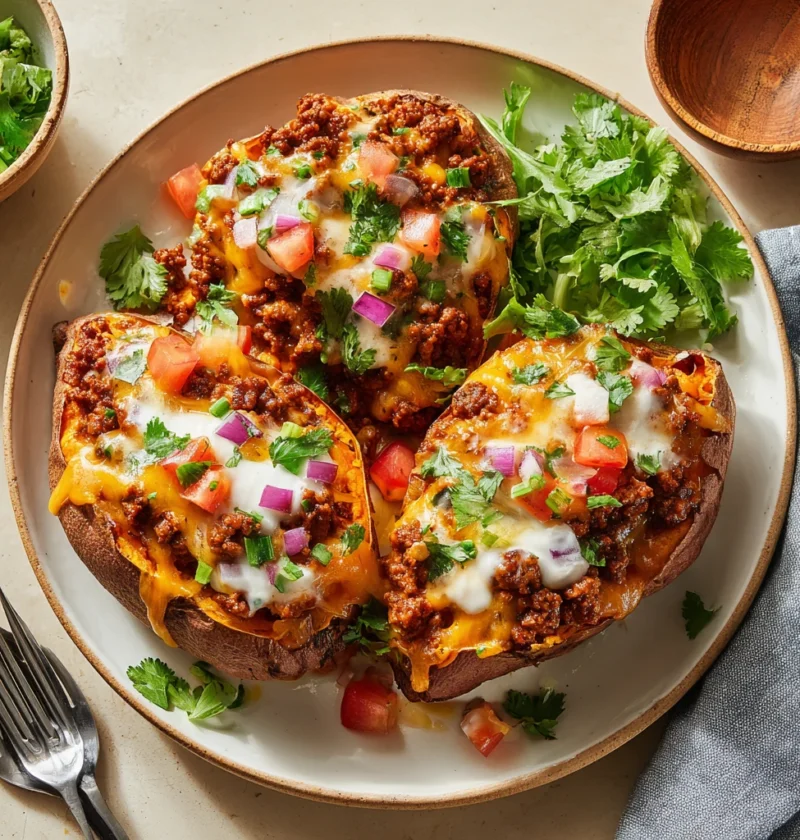 Taco Stuffed Sweet Potatoes Cozy Dinner Idea