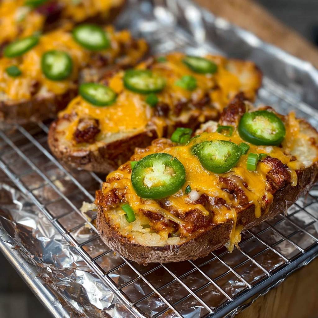 Chili Cheese Potato Skins