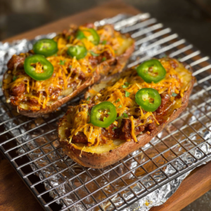 Chili Cheese Potato Skins