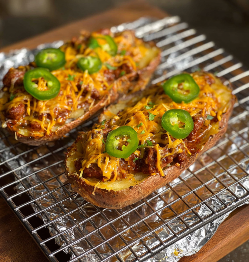 Chili Cheese Potato Skins