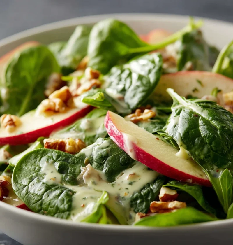 Apple Walnut Spinach Salad Avocado Dressing