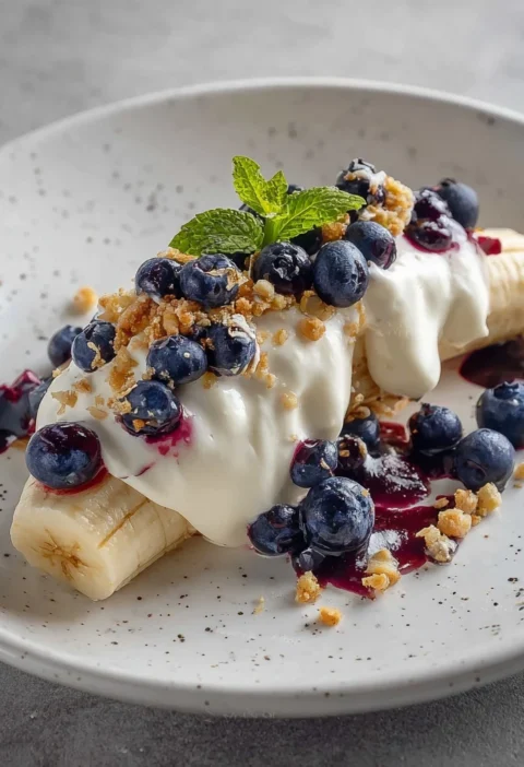 Blueberry Crumble Banana Split