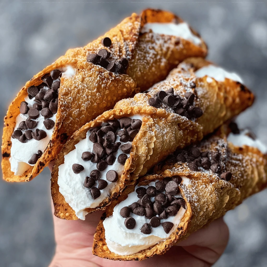 Cannoli Crepe Cones Chocolate Chips Special Sweet Bites