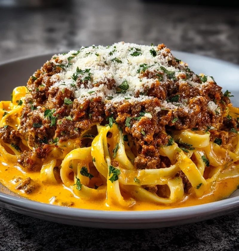 Cheesy Beef Alfredo Fettuccine Amazing 7step Comfort Pasta