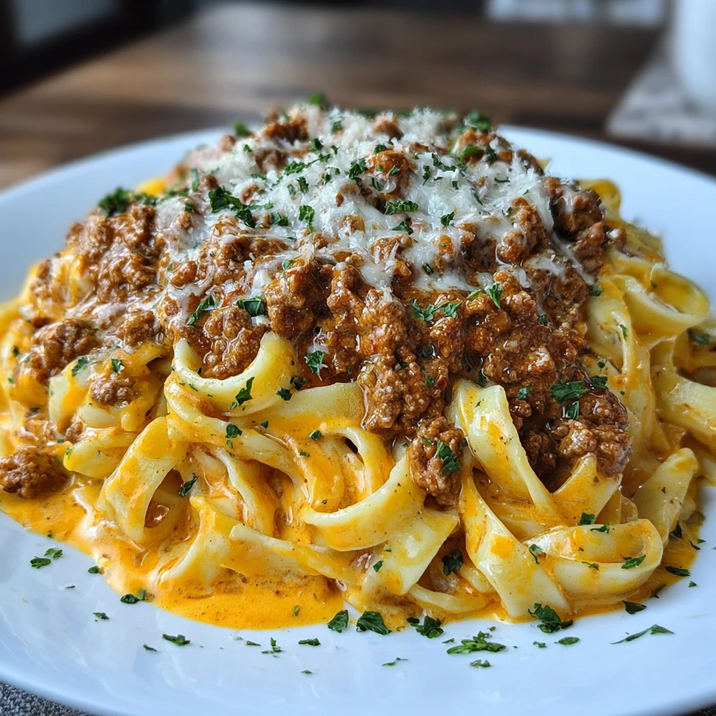 Cheesy Beef Alfredo Fettuccine Amazing 7step Comfort Pasta