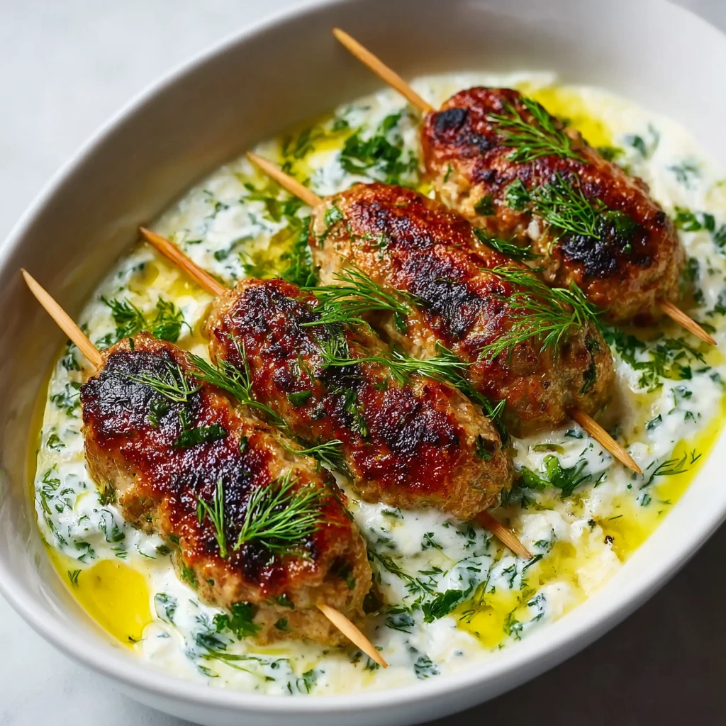 Chicken Kofta with Garlic Yogurt Sauce