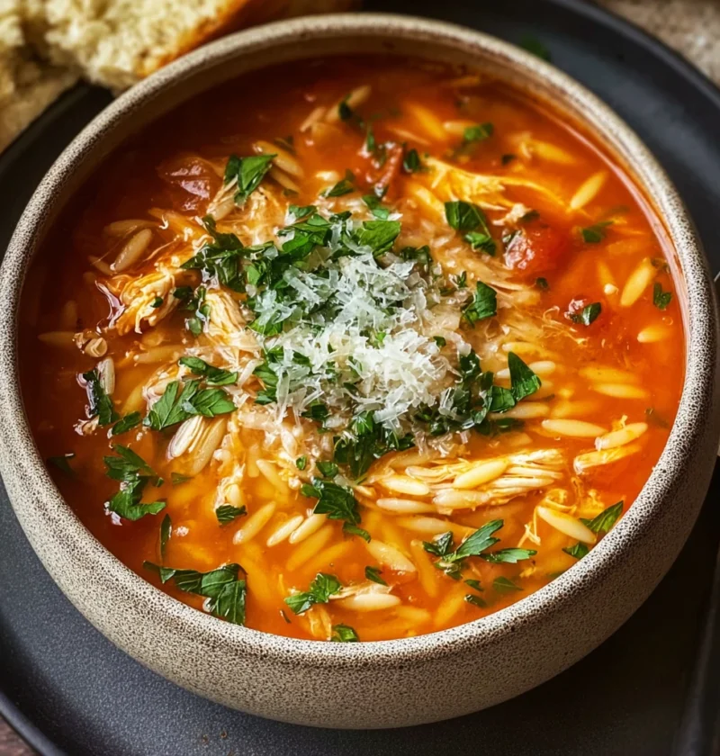 Chicken Orzo Tomato Soup Recipe