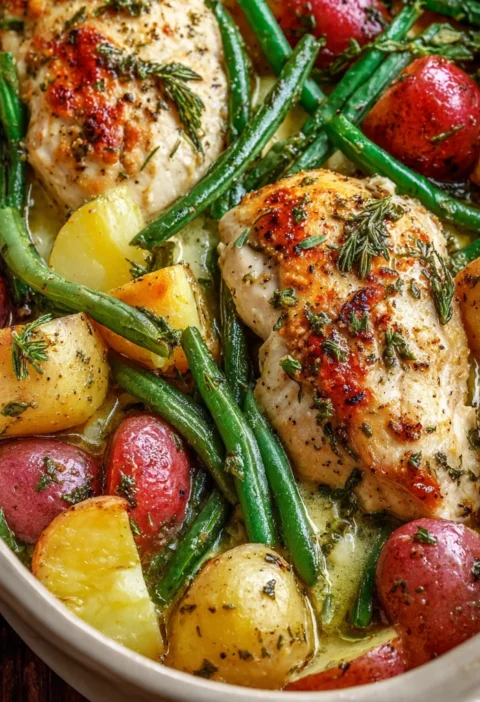 Chicken Potato Green Bean Bake