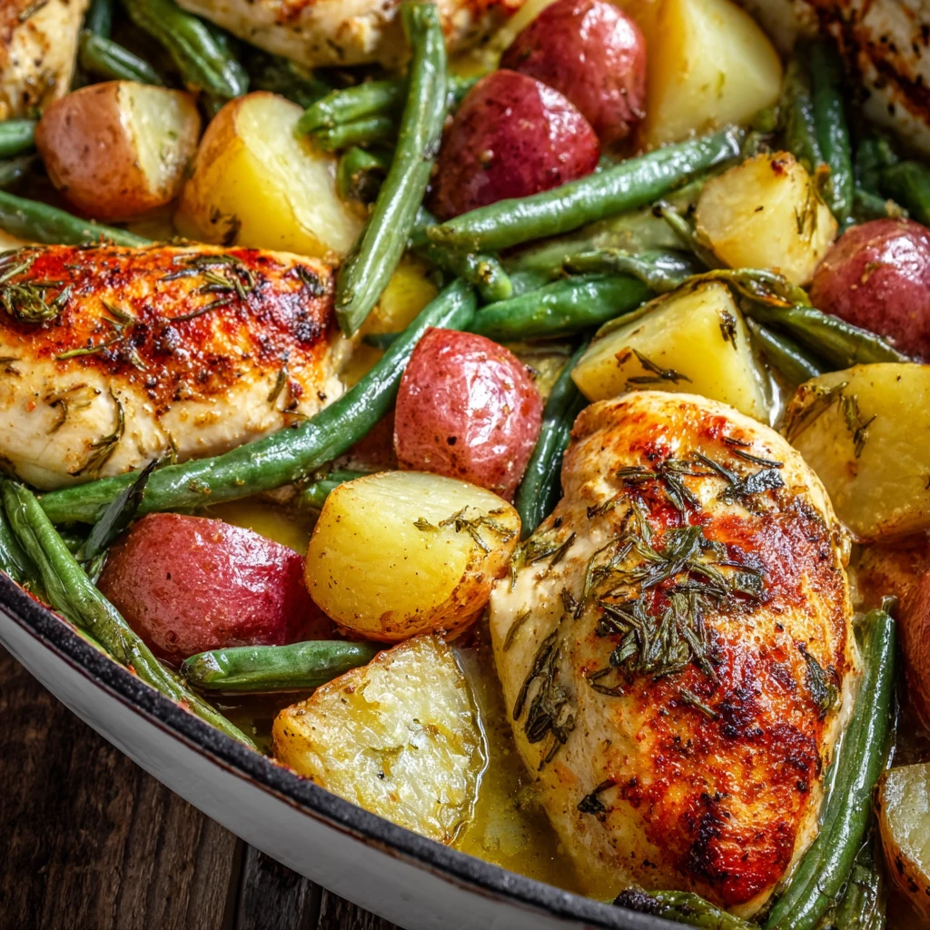 Chicken Potato Green Bean Bake