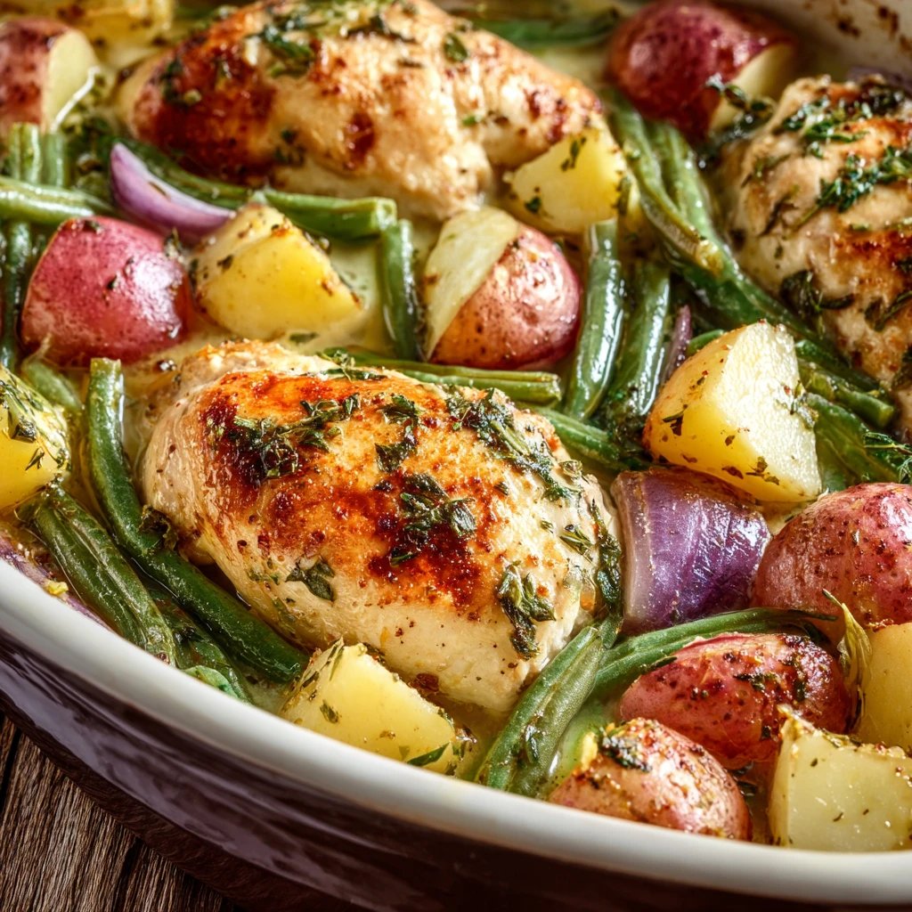 Chicken Potato Green Bean Bake