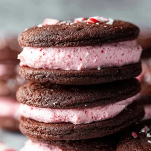 Chocolate Peppermint Sandwich Cookies
