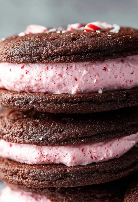 Chocolate Peppermint Sandwich Cookies