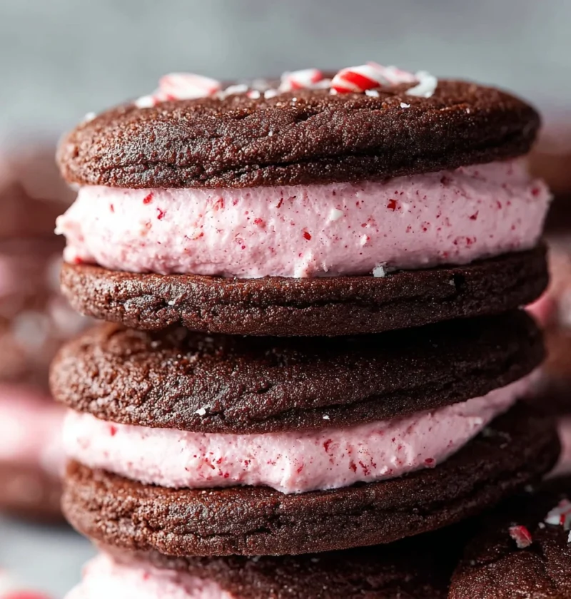 Chocolate Peppermint Sandwich Cookies