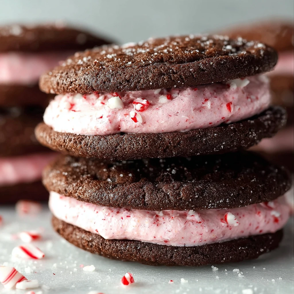 Chocolate Peppermint Sandwich Cookies