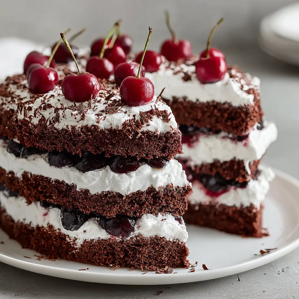 Classic German Black Forest Cake (Schwarzwälder Kirschtorte)