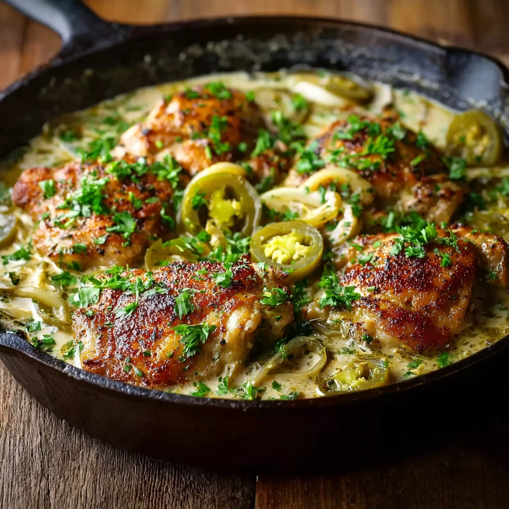 Creamy Pepperoncini Chicken Skillet