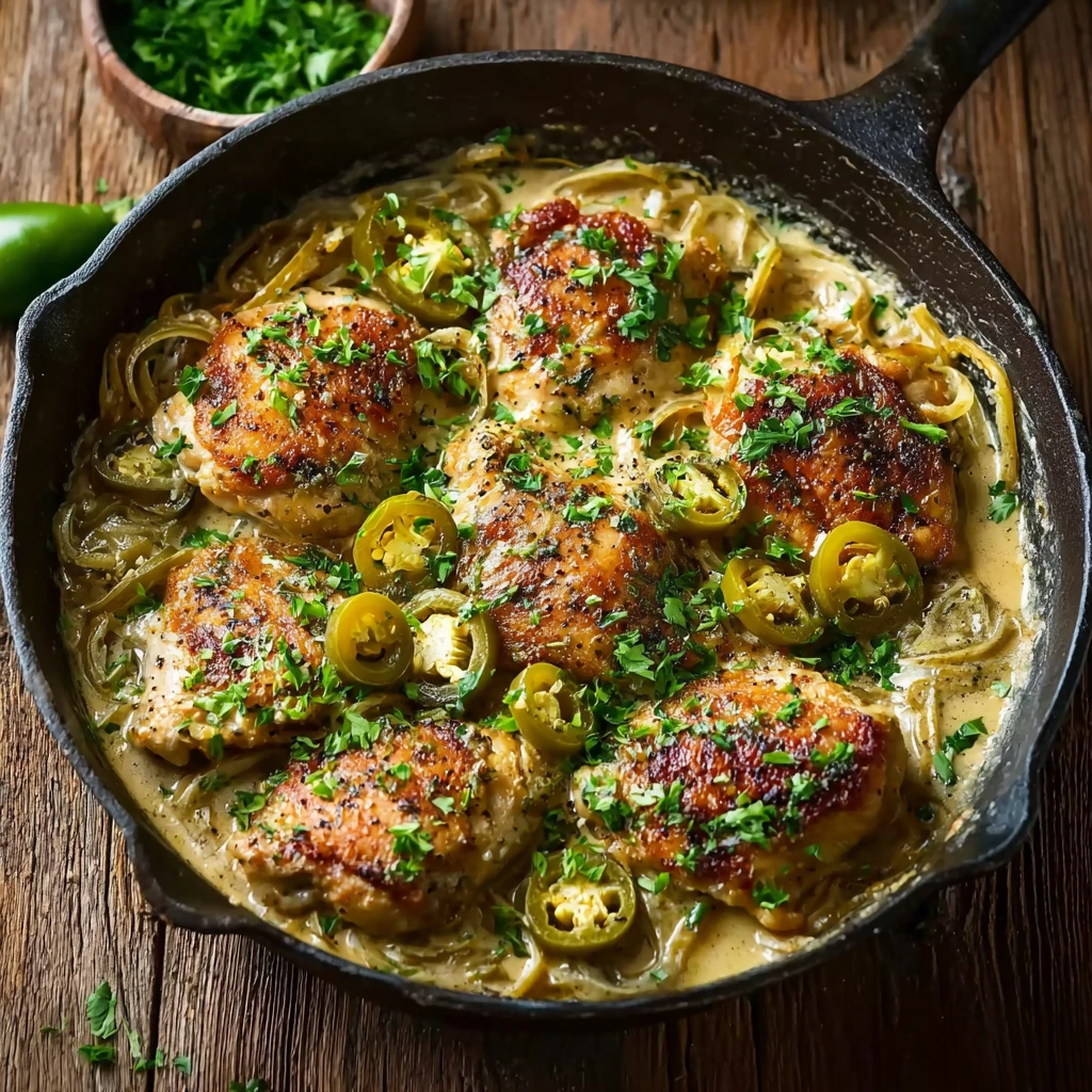 Creamy Pepperoncini Chicken Skillet