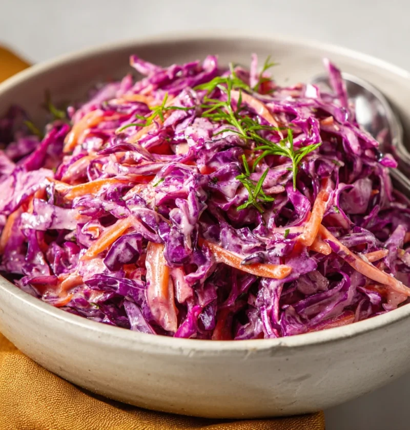 Creamy Red Cabbage Slaw