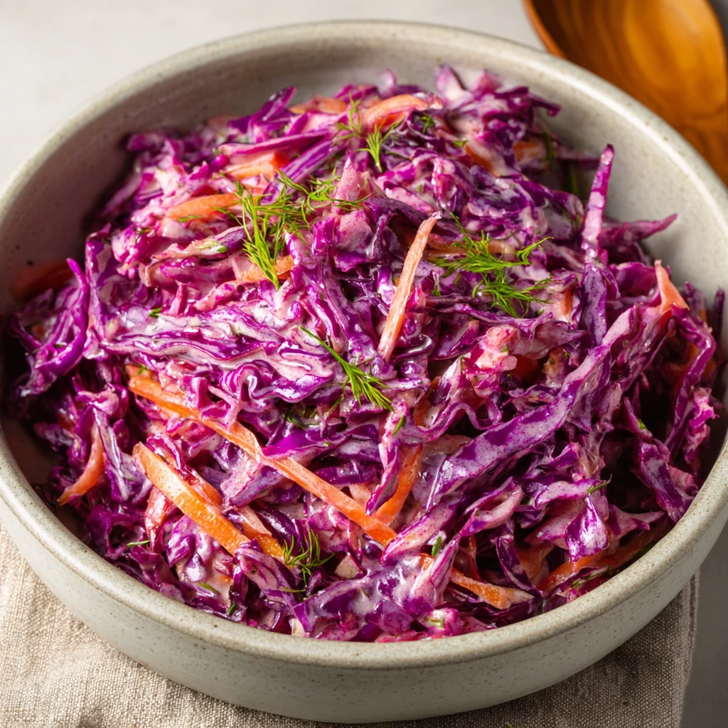 Creamy Red Cabbage Slaw