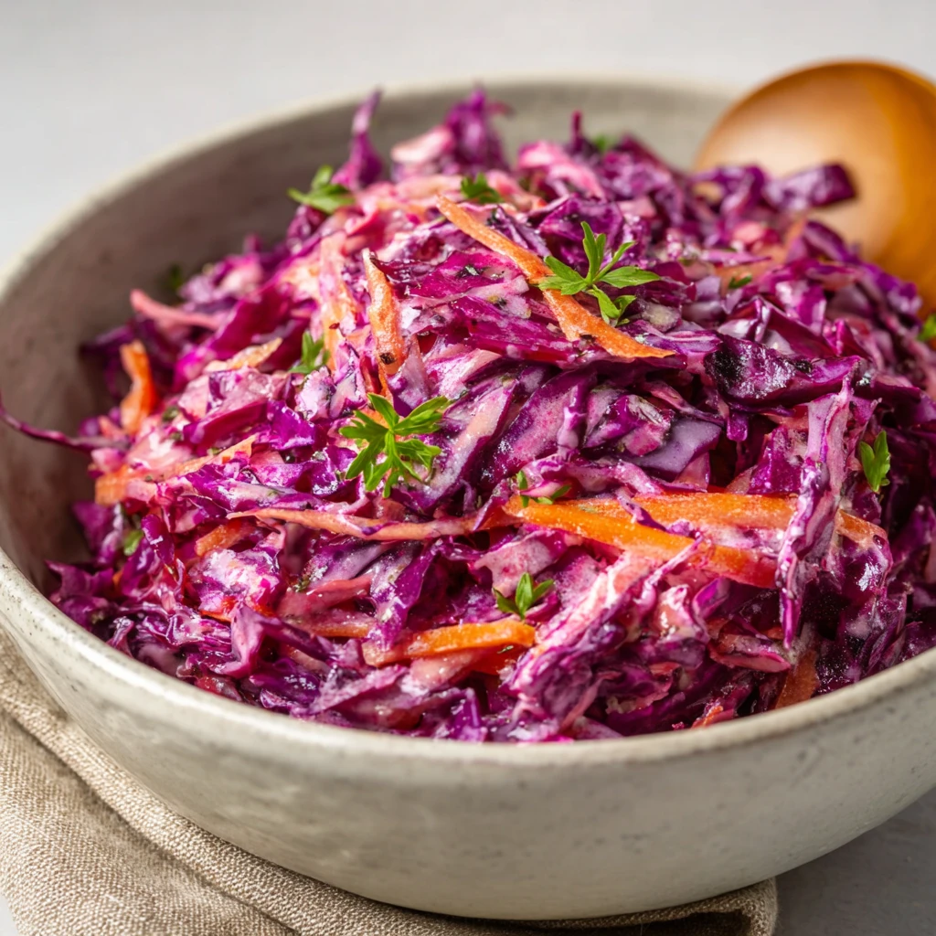 Creamy Red Cabbage Slaw