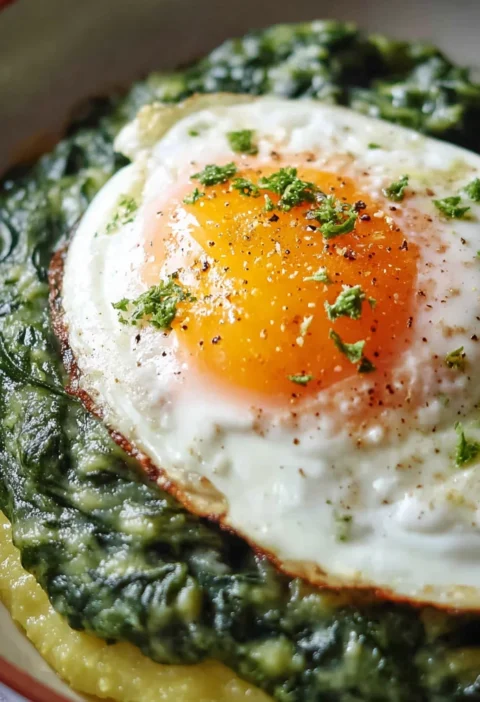 Creamy Wild Garlic Nettles Polenta