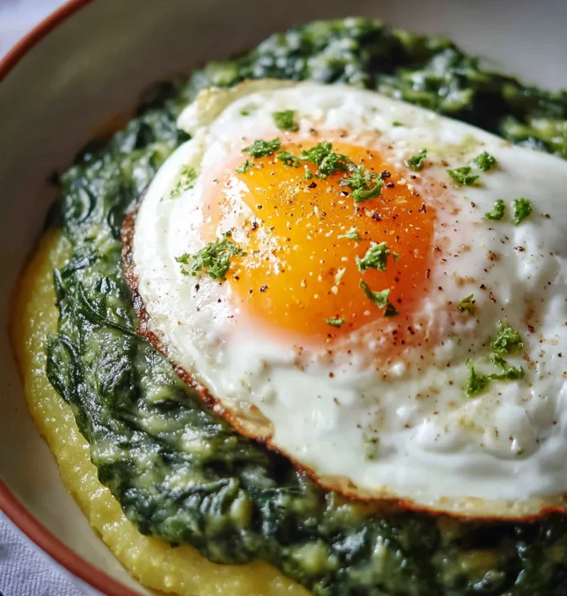 Creamy Wild Garlic Nettles Polenta