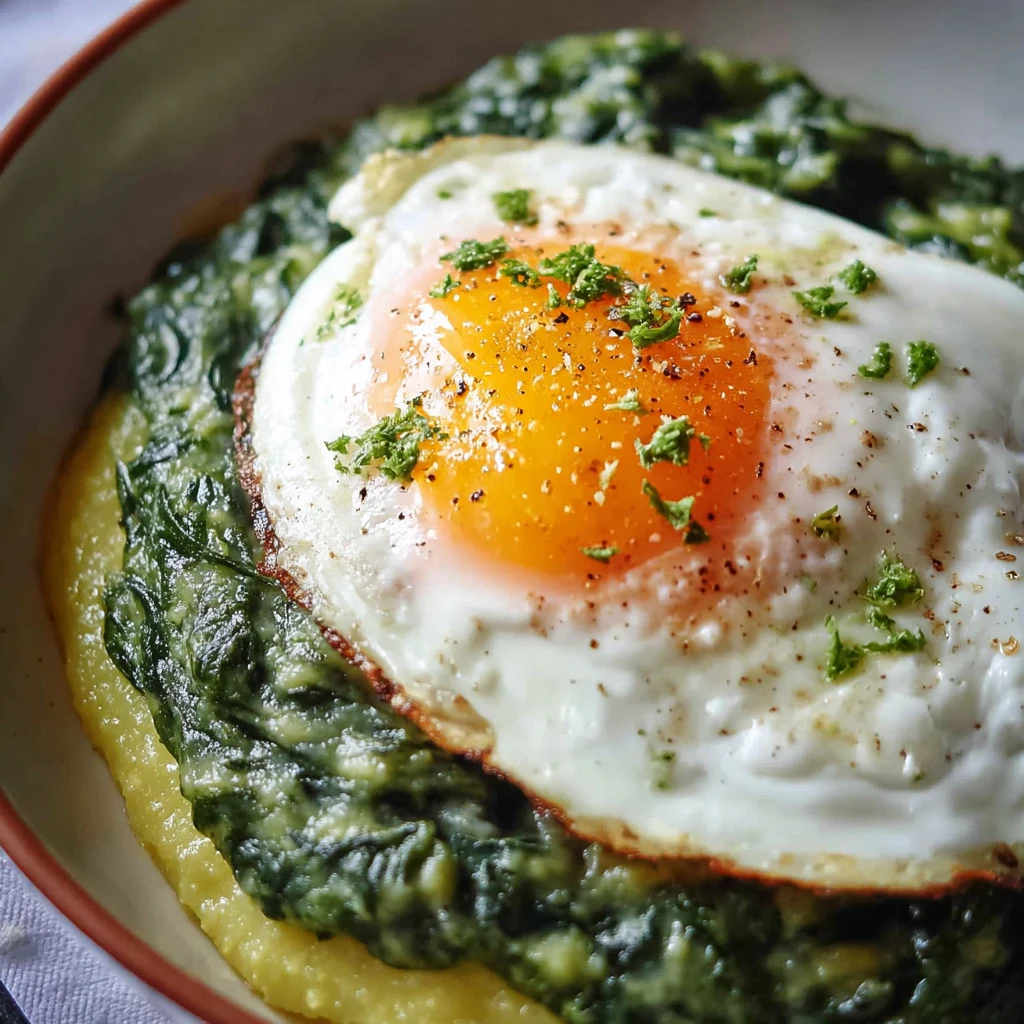 Creamy Wild Garlic Nettles with Polenta