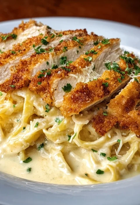 Crispy Chicken Alfredo Pasta Steps Creamy Comfort